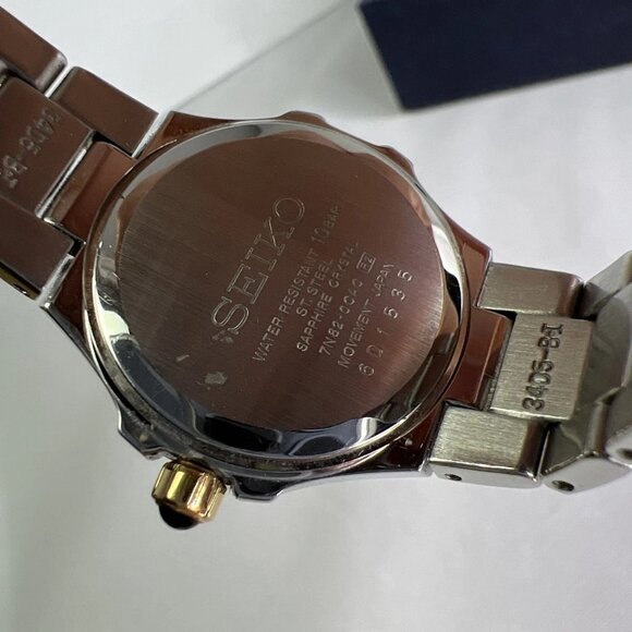 Seiko Coutura Womens Watch 7N82-0CA0 MOP Dial Two Tone Sapphire Crystal 25mm - Picture 9 of 10